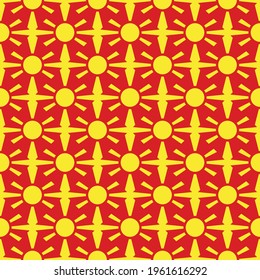 north macedonia flag, seamless pattern. vector background
