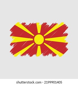 North Macedonia Flag Vector. National Flag
