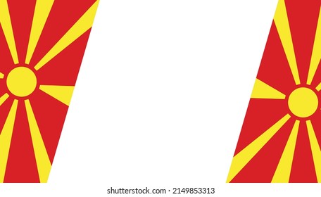 North Macedonia flag wave  isolated  on png or transparent background,Symbol of North Macedonia, vector illustration