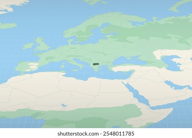 Macedonia del Norte destaca en un mapa detallado la ubicación geográfica de Macedonia del Norte. Mapa de Vector.