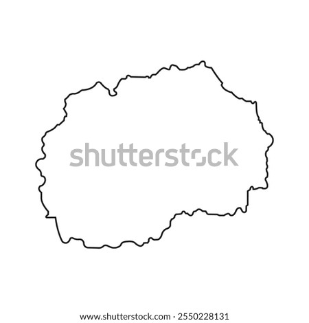 North Macedonia Map Icon Illustration Element Design