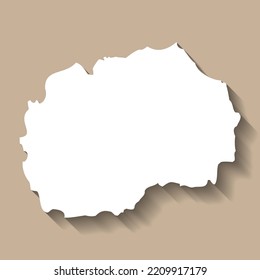 Esclavitud del mapa del país vector de Macedonia del Norte