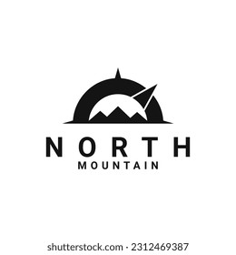 North Mount Compass for Adventure Outdoor logo design inspiration