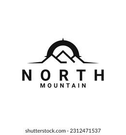 North Mount Compass for Adventure Outdoor logo design inspiration