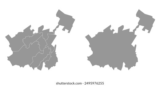 North Ossetia Alania map, administrative division of Russia. Vector illustration.