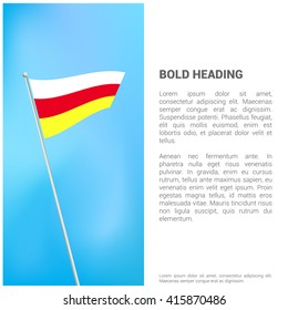 North Ossetia flag Brochure - Vector Flyer Cover Page Design