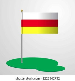North Ossetia Flag Pole