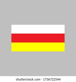 Ilustración vectorial de la bandera de Osetia del Norte en alta calidad para ui y ux, sitio web o aplicación móvil
