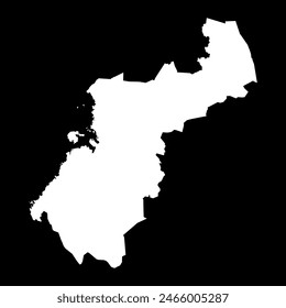 North Ostrobothnia map, region of Finland. Vector illustration.