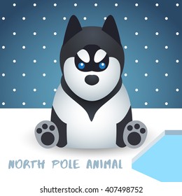 North Pole Animal : Vector Illustration