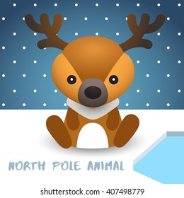 North Pole Animal : Vector Illustration