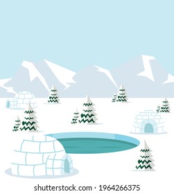 north pole arctic background concept