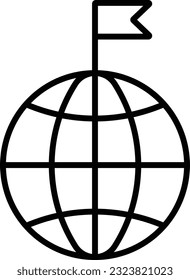 north pole arctic edge globe Christmas Outline