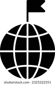 borde ártico del polo norte globo de Navidad Glifo