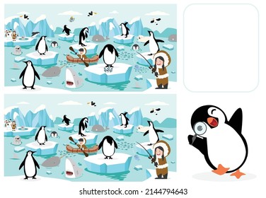 North pole Arctic  find differences game