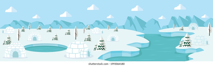 north pole arctic landscape concept