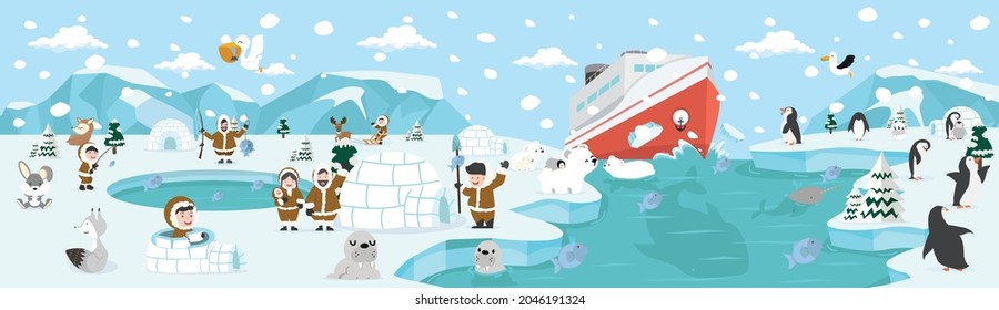 north pole arctic Landscape Scene