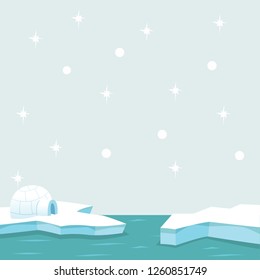 North pole Arctic  in the ocean