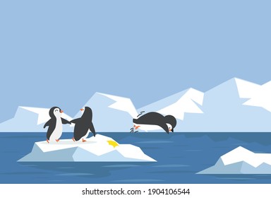 ペンギン 飛び込む のイラスト素材 画像 ベクター画像 Shutterstock