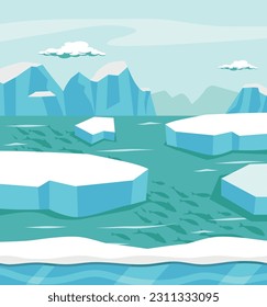 North pole Arctic Scene background