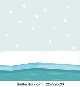 North pole Arctic  vector background