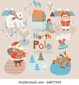 North Pole Christmas card