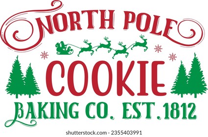 North pole cookie baking - Christmas Design