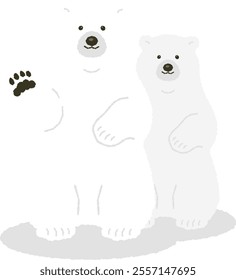 north pole cute white polar bear