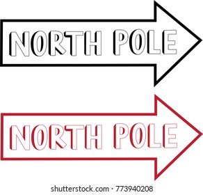 North Pole Directional Arrows