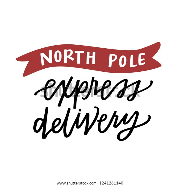 North Pole Express Delivery Stock Vector Royalty Free