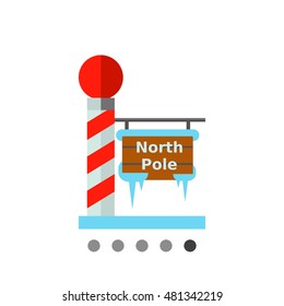 North Pole flat icon
