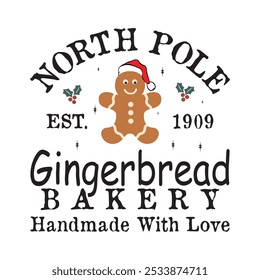 North pole gingerbread bakery handmade with love