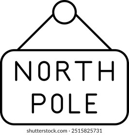 North Pole Icon or Illustration Representing Christmas Origins, Winter Wonderland, and Festive Locations