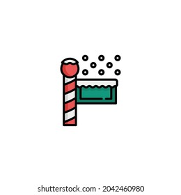 North Pole Icon Isolated On White Background