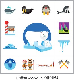 North Pole Icon Set