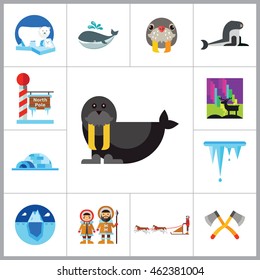 North Pole Icon Set