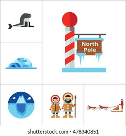 North Pole Icon Set