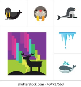 North Pole Icon Set