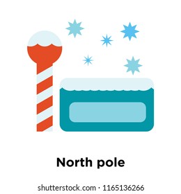 North pole icon vector isolated on white background, North pole transparent sign , snowy cold winter symbols