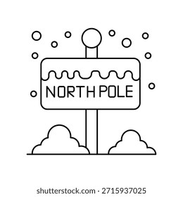 Icono del Polo Norte con fondo blanco Vector Ilustración de stock