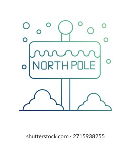 Icono del Polo Norte con fondo blanco Vector Ilustración de stock
