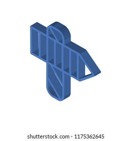 North pole isometric left top view 3D icon