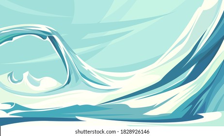 North pole landscape. Beautiful icy background.