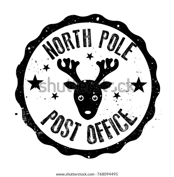 North Pole Post Office Rubber Stamp Stock Vector (Royalty Free ...