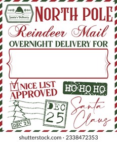 North Pole Post Office - Santa Claus Reindeer Mail