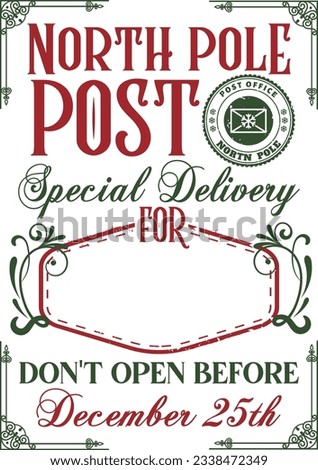 North Pole Post Office - Santa Claus Reindeer Mail