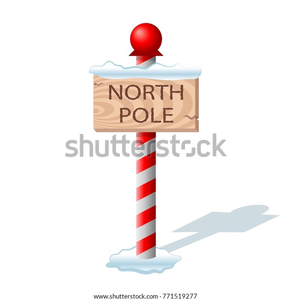 North Pole Sign North Pole Inscription Stock Vector (Royalty Free ...