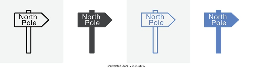 uso de conjunto de vetores de sinal de polo norte para interface do usuário da web ou aplicativo
