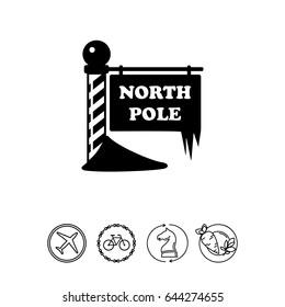 North Pole simple icon