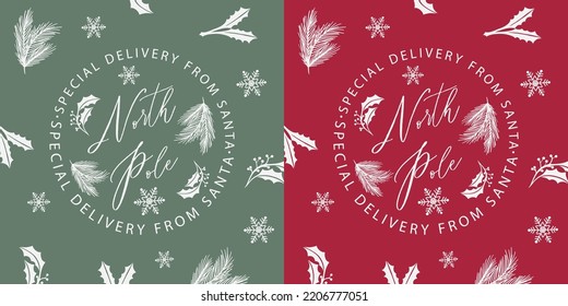 North Pole Special Delivery Custom Classic Round Sticker